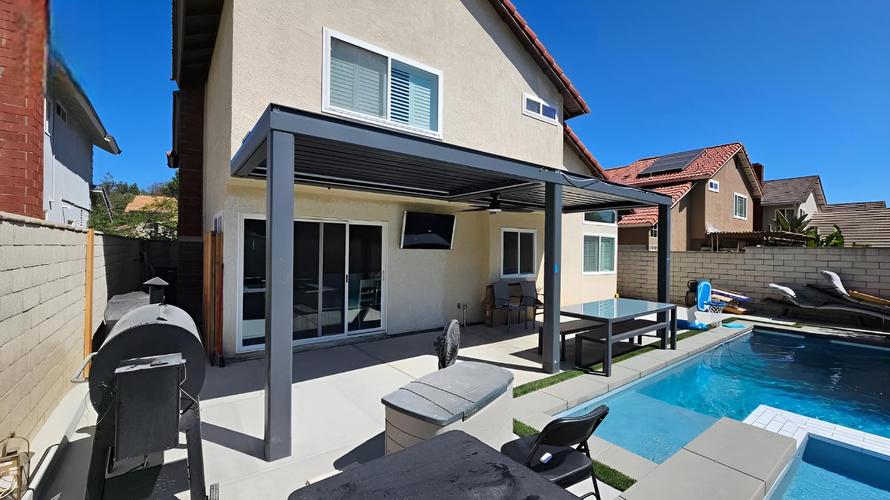 Case Study: Custom Aluminum Louvered Pergola for Poolside in the USA