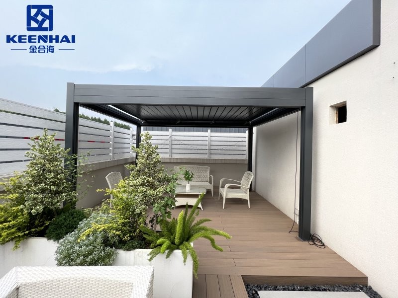 Case Study:  with White Furniture and String Lights in Balcony Garden