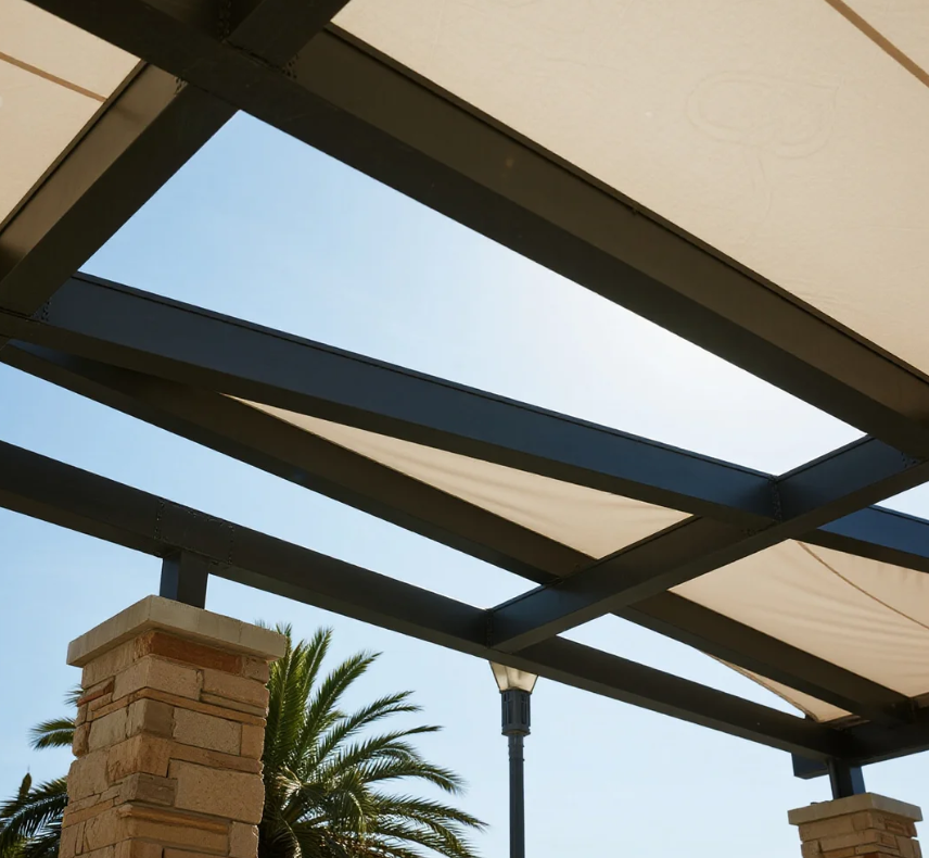 Aluminum metal pergola