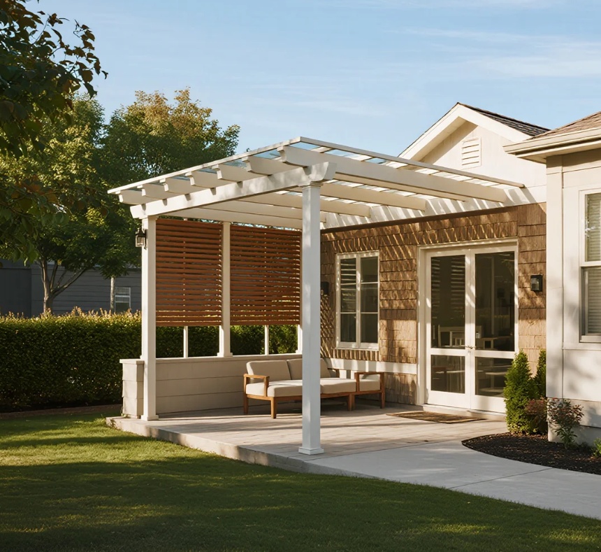 Aluminum louvered roof gazebos