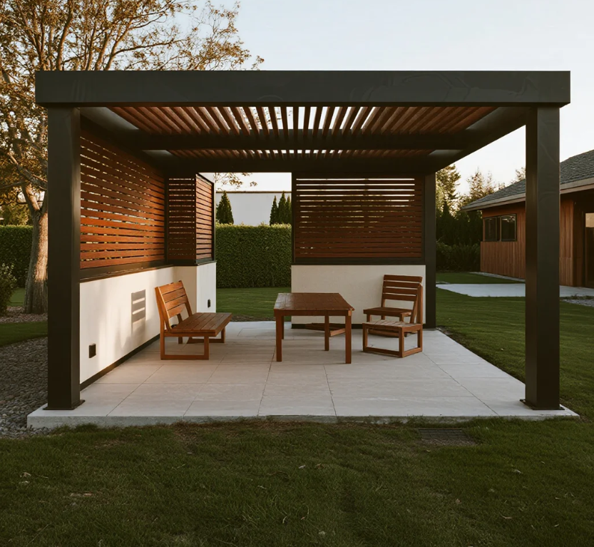 Aluminum pergola house