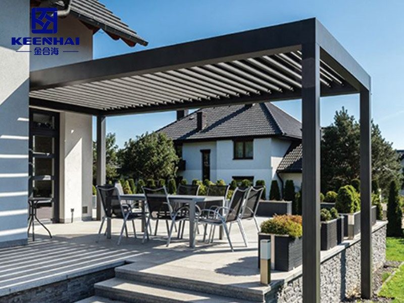 Aluminum slatted pergolas