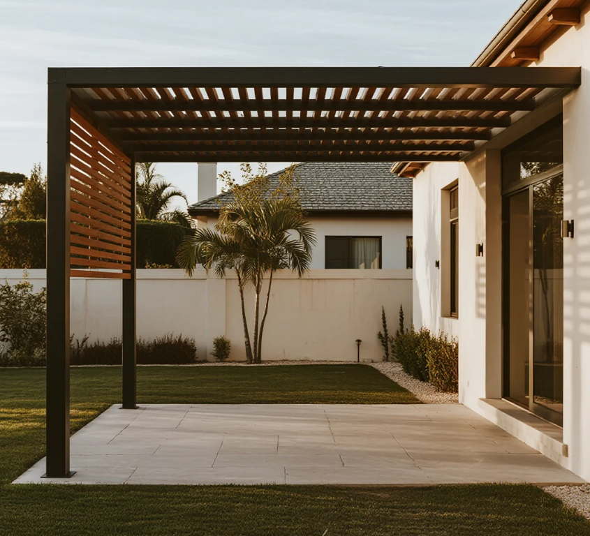 Aluminum pergola sunshade