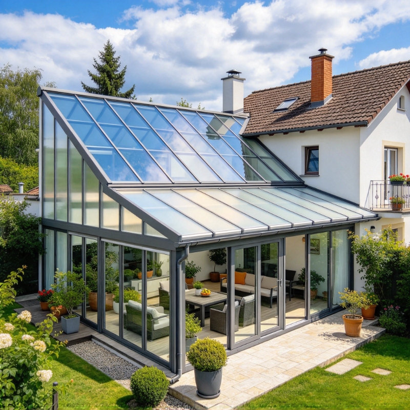Sunroom Roof Materials in Eroupe: Glass vs Polycarbonate Performance