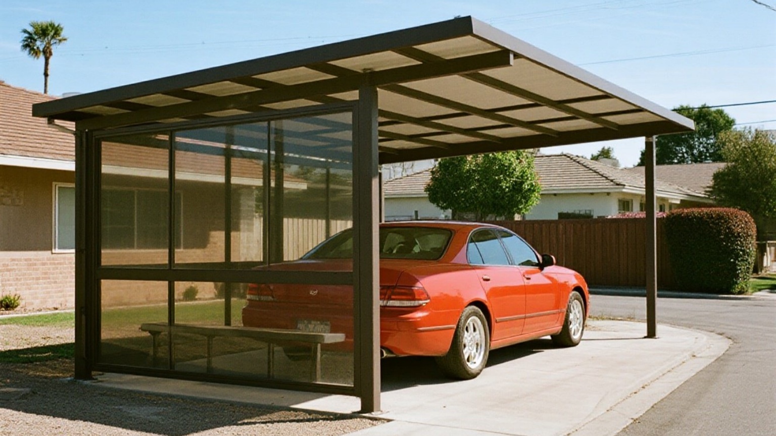 Custom aluminum car shelter