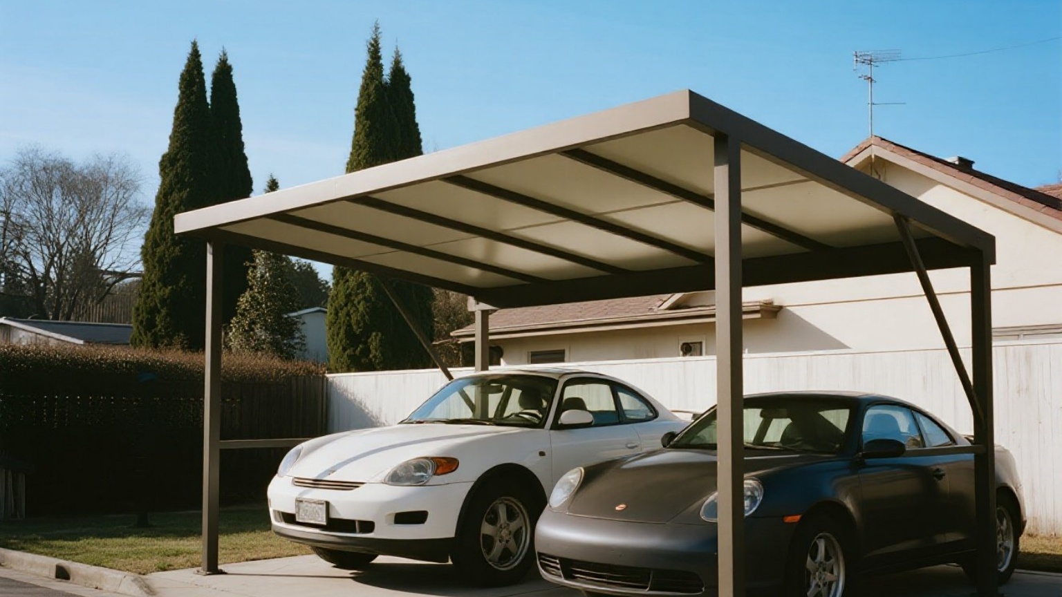 Fixed aluminum car shelter