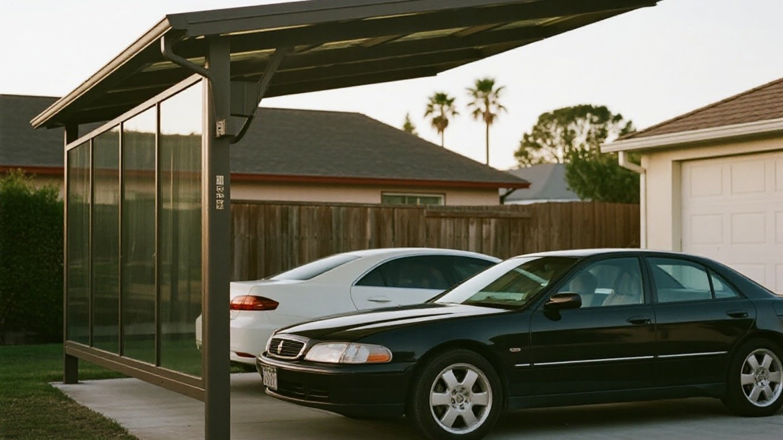 Aluminum car shelter support