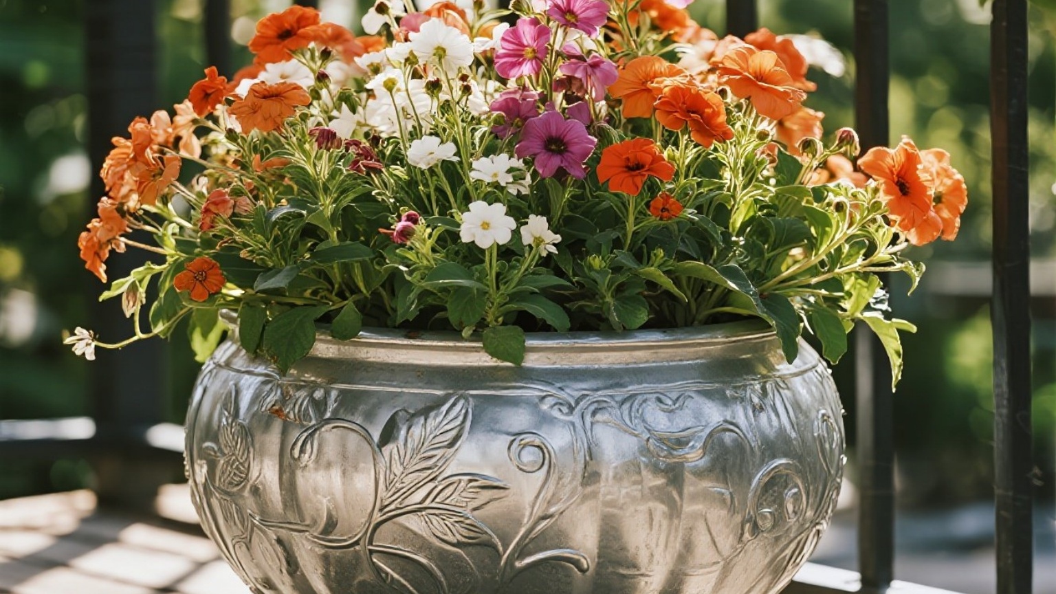 Decorative weathering steel pot