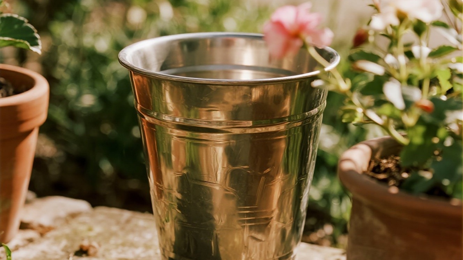 Stainless steel flower pot