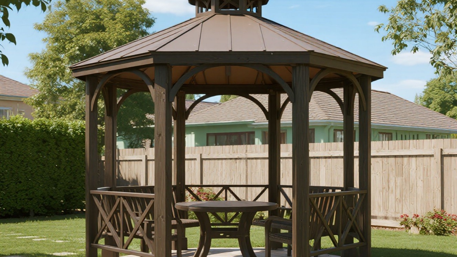 Decorative aluminum pavilion