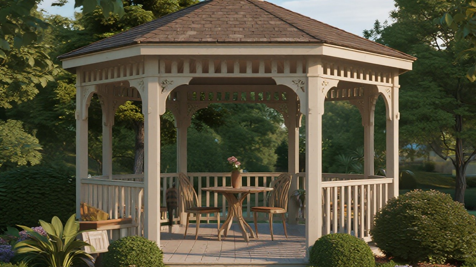 Easy-assemble aluminum pavilion