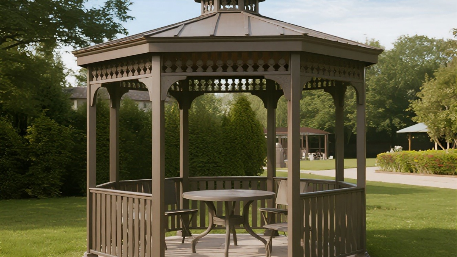 Rainproof aluminum pavilion
