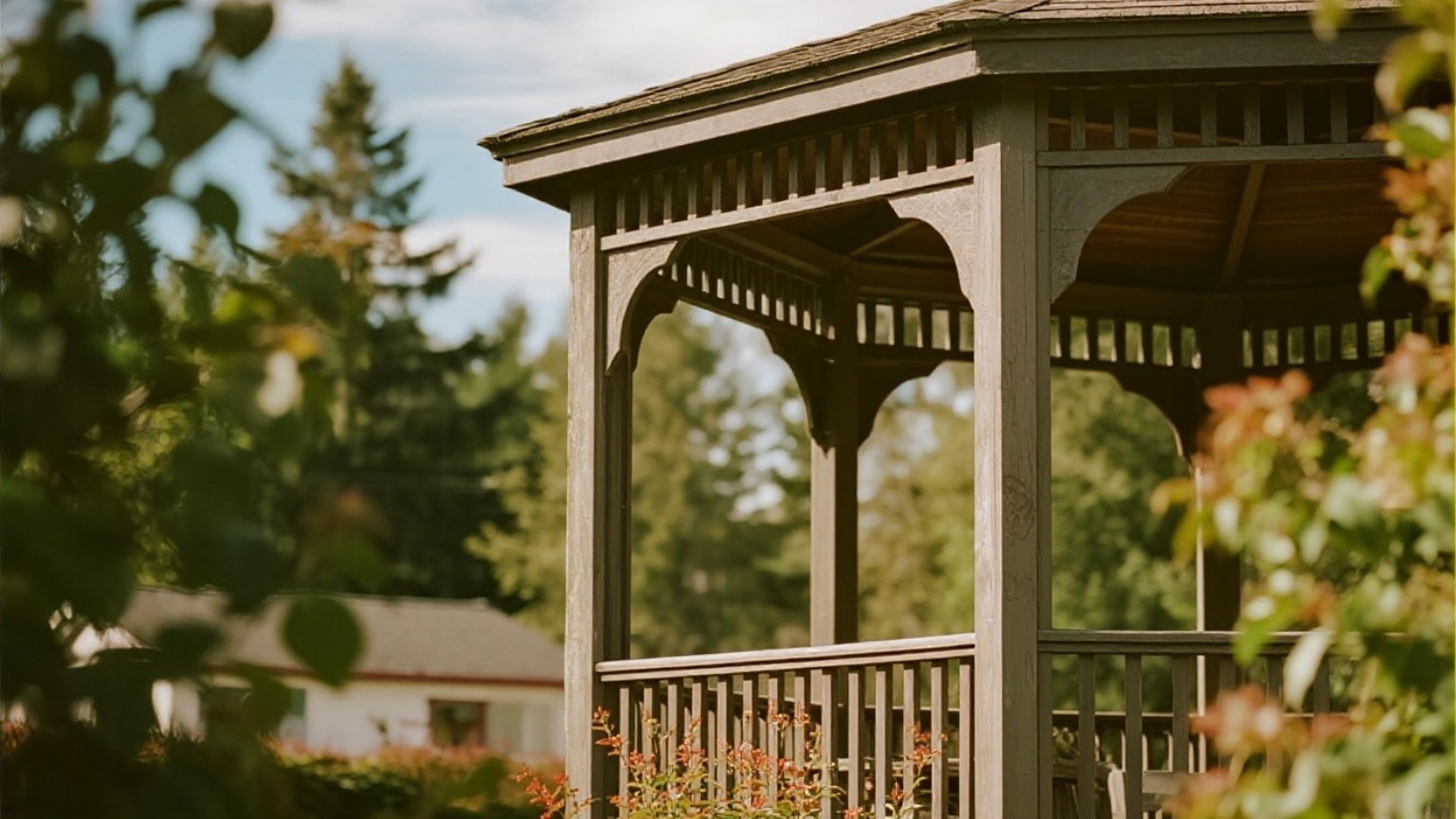 Anti-wind aluminum pavilion