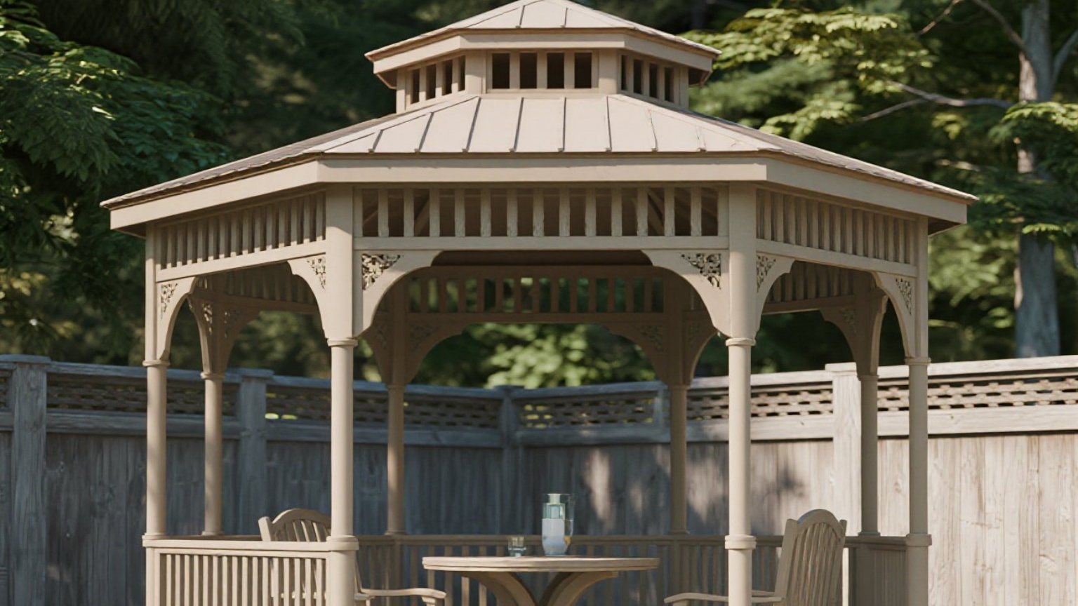 Lightweight aluminum pavilion