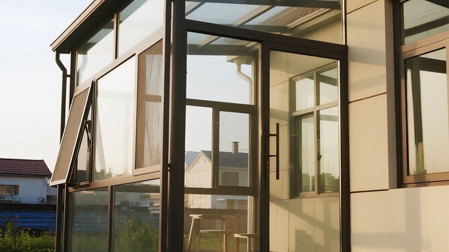Aluminum material sunroom