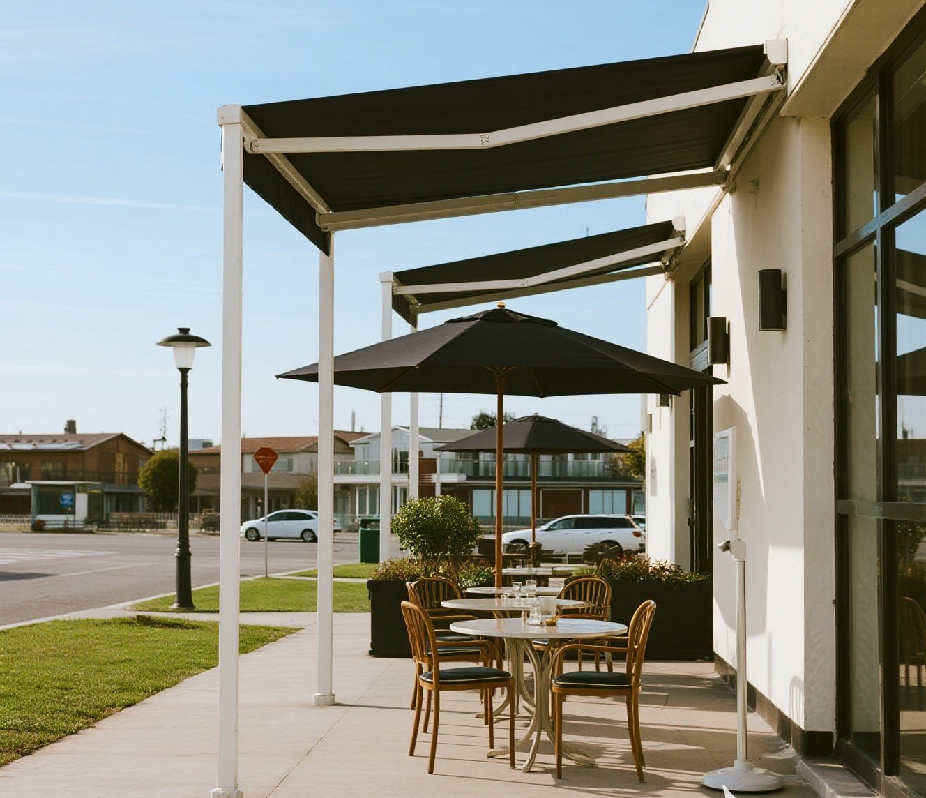 Folding aluminum awning