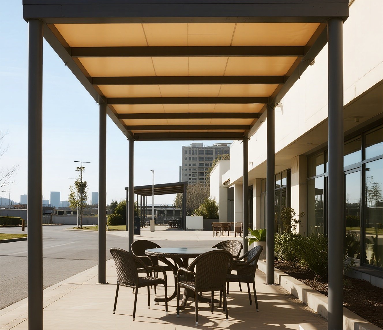 Aluminum awning features