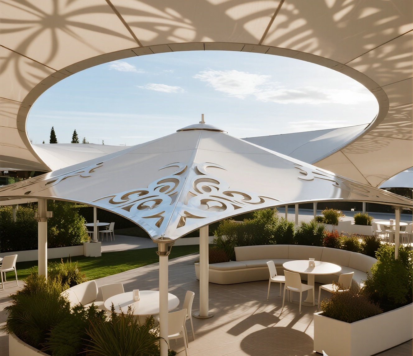 Business aluminum awning