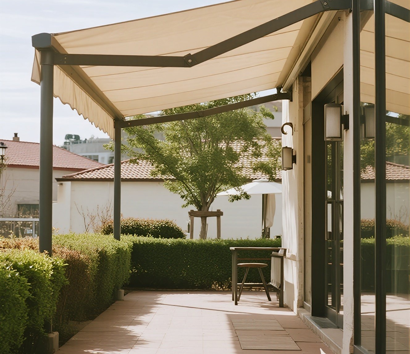 Industrial aluminum awning
