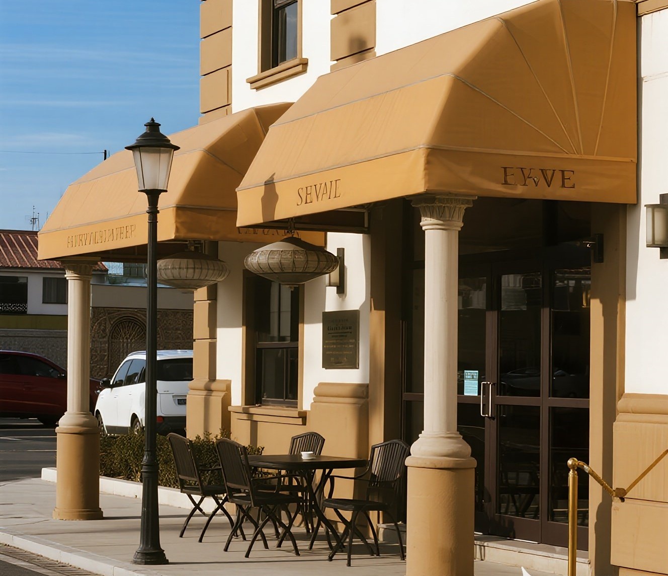Aluminum awning installation