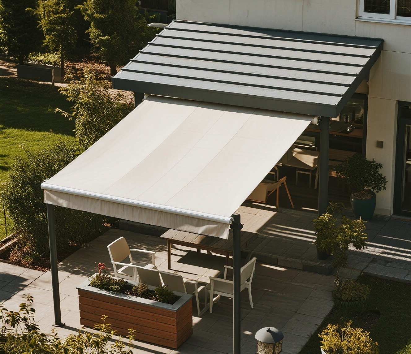 Aluminum awning installation