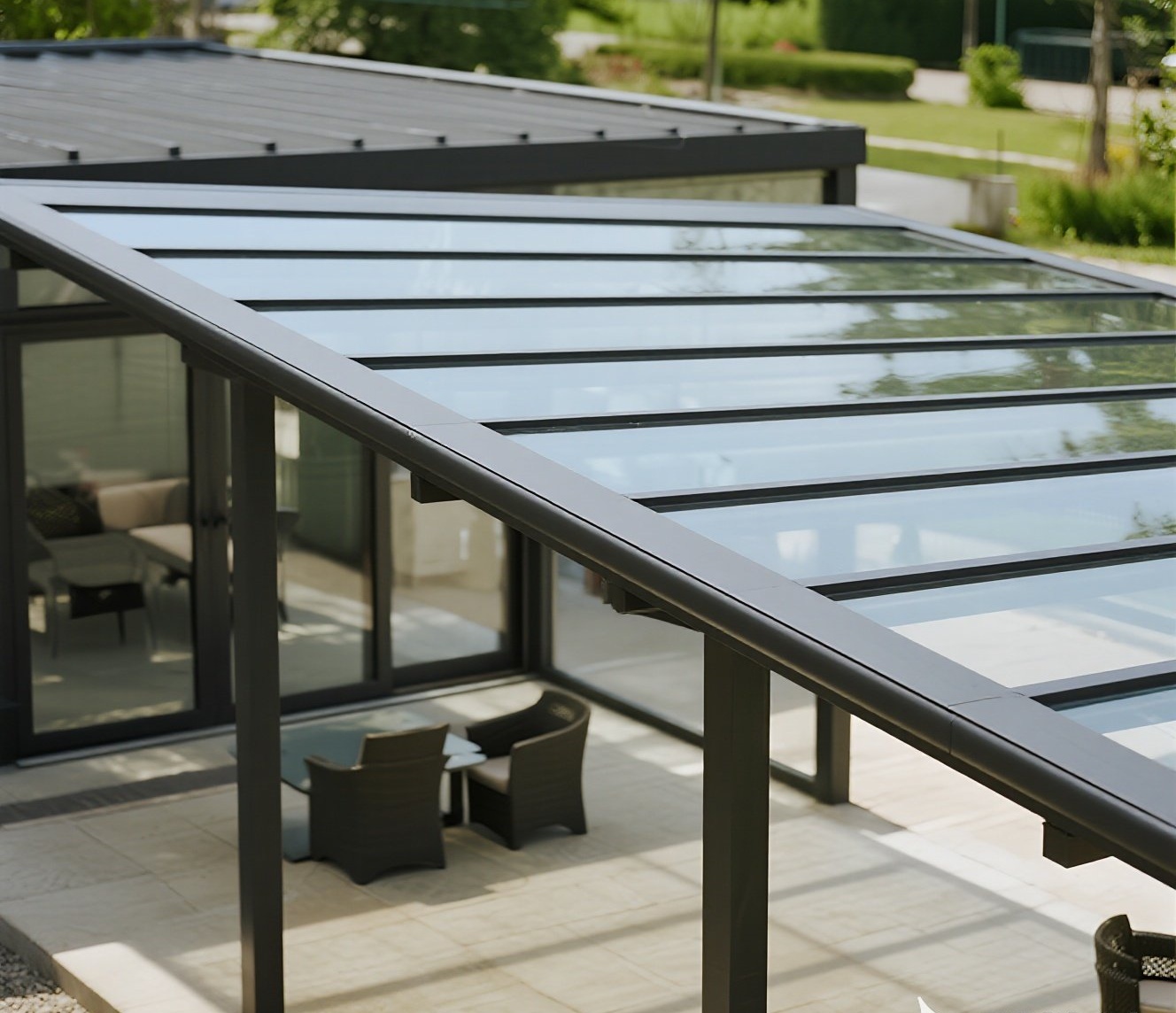Modern aluminum awning