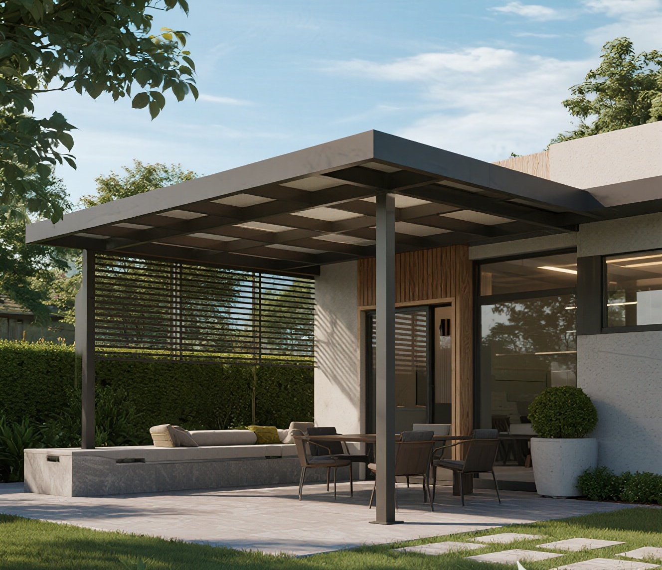 Decorative aluminum awning