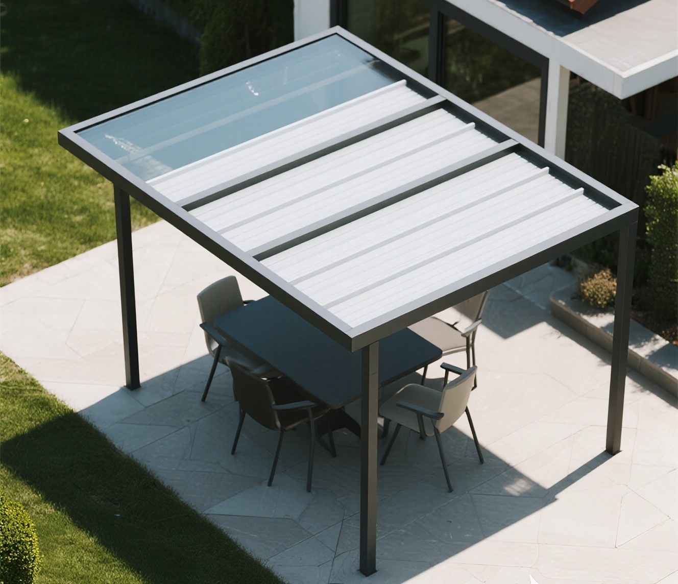 Large aluminum awning
