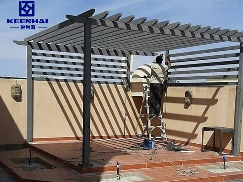 Aluminum terrace pergola